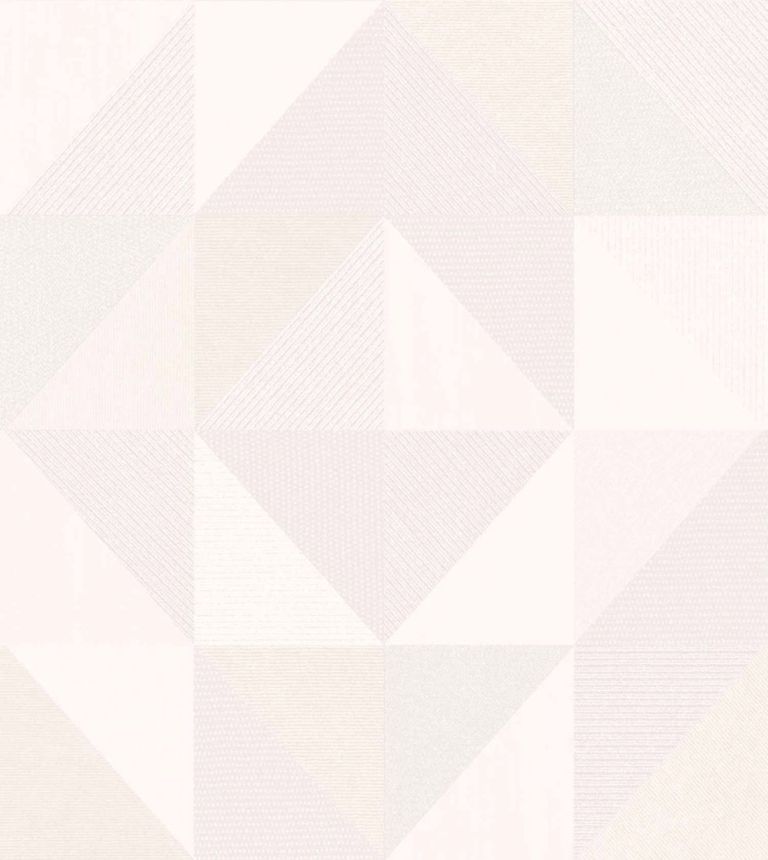 Geometric wallpaper, white-cream, 32410, Vitalis, Parato by Cristiana Masi