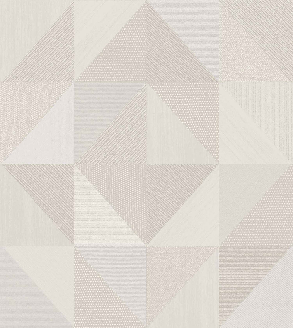 Geometric wallpaper, grey-beige, 32416, Vitalis, Parato by Cristiana Masi