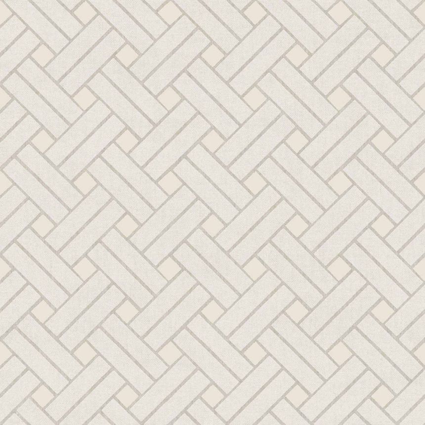 Geometric wallpaper, grey-cream, 32420, Vitalis, Parato by Cristiana Masi