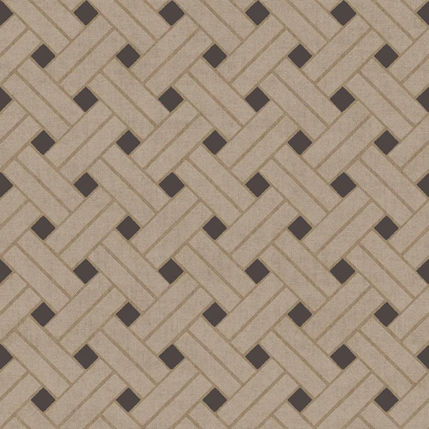 Geometric wallpaper, brown-black, 32427, Vitalis, Parato by Cristiana Masi