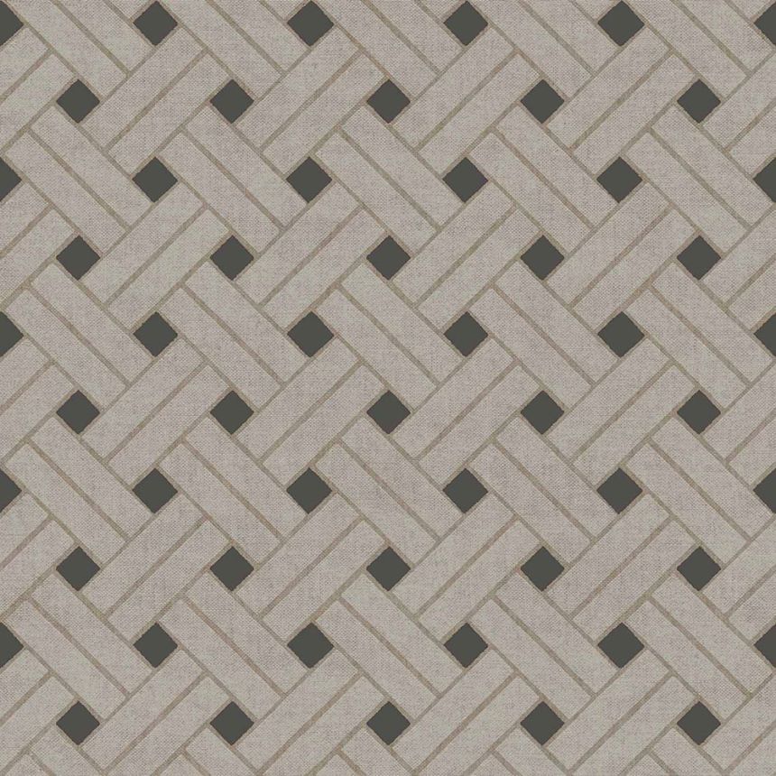 Geometric wallpaper, grey-black, 32429, Vitalis, Parato by Cristiana Masi