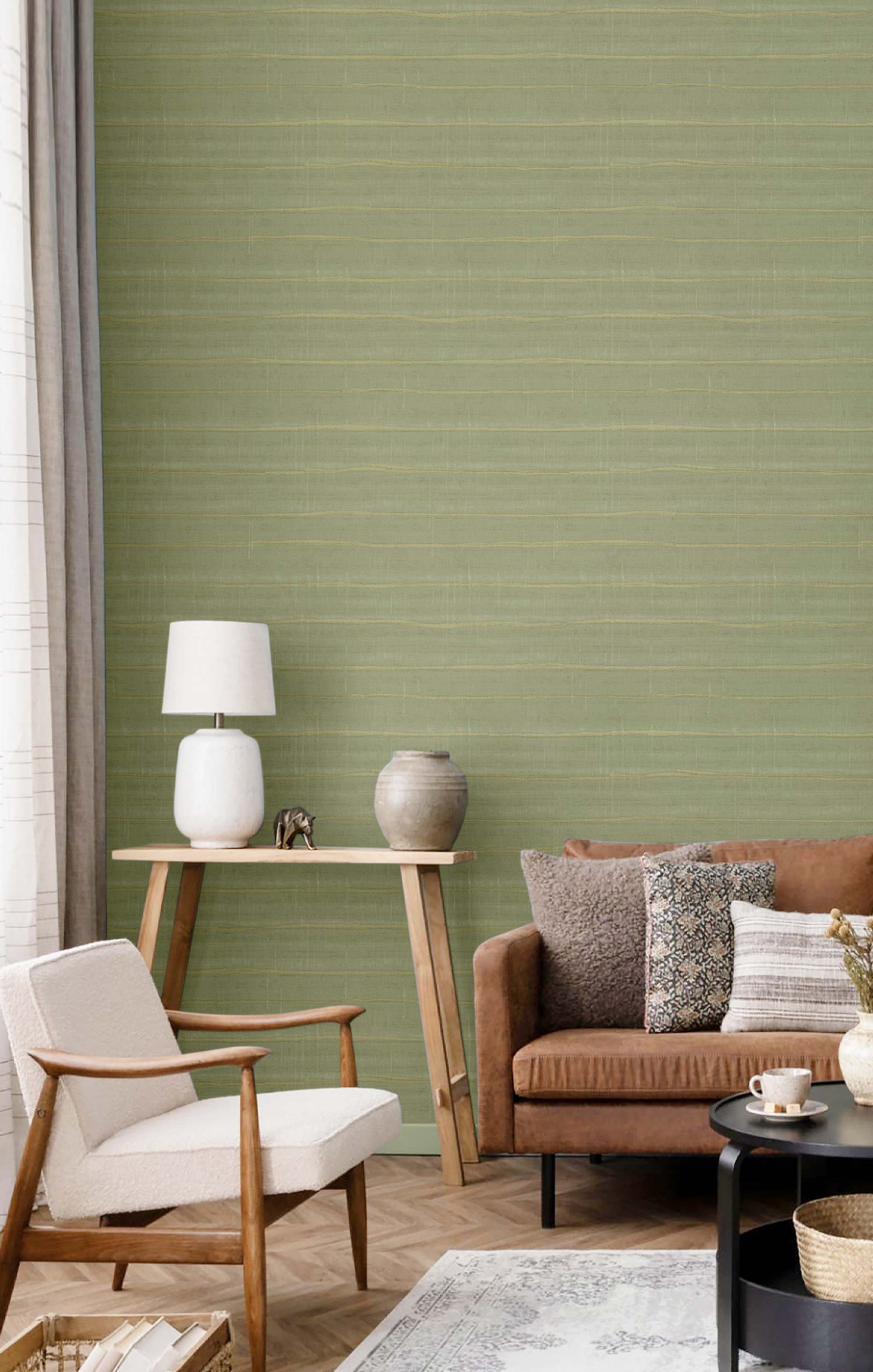 Wallpaper, green, stripes, 32435, Vitalis, Parato by Cristiana Masi