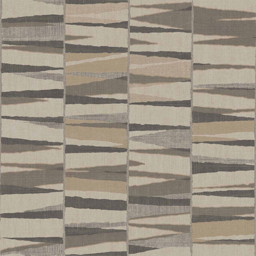 Geometric wallpaper, grey-brown, 32449, Vitalis, Parato by Cristiana Masi