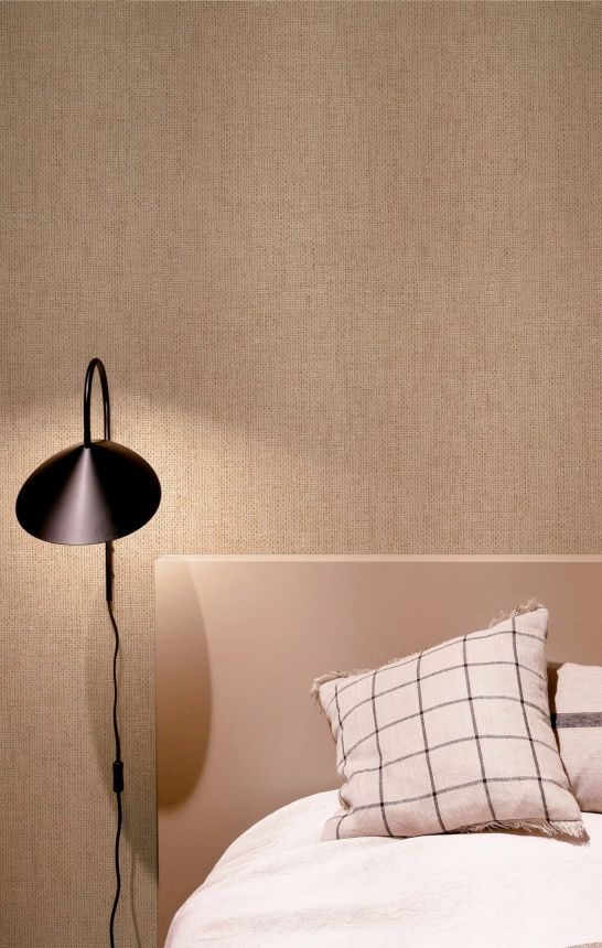 Wallpaper, gold-brown, fabric effect, 32468, Vitalis, Parato by Cristiana Masi
