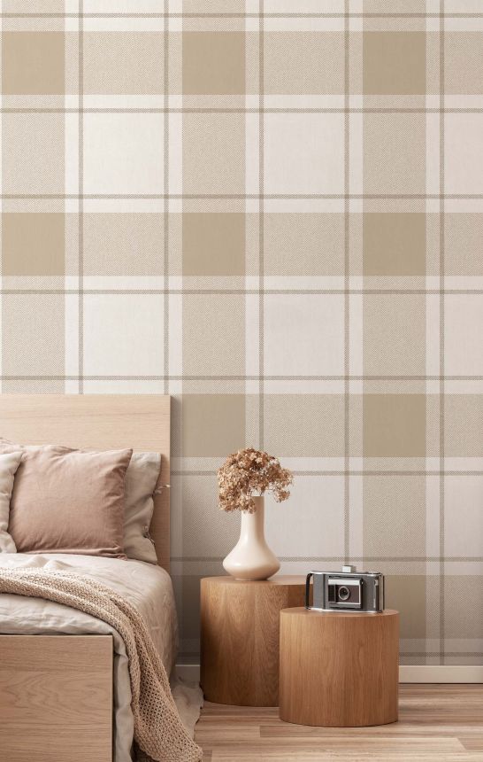 Wallpaper, beige, fabric imitation, 38402, Top Stripes, Parato by Cristiana Masi