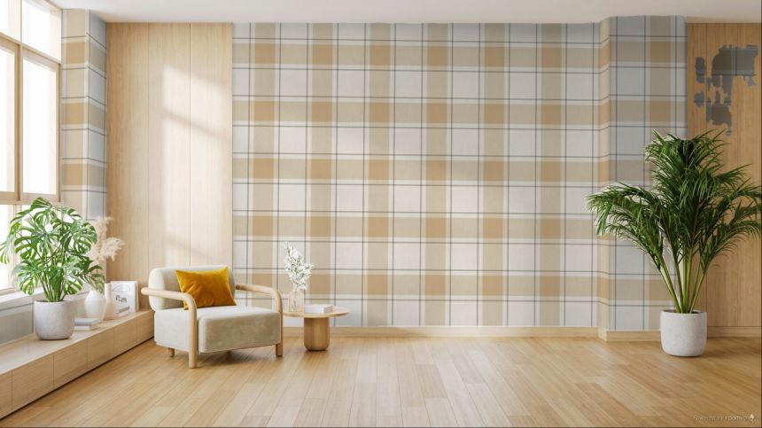 Wallpaper, brown-beige, fabric imitation, 38403, Top Stripes, Parato by Cristiana Masi