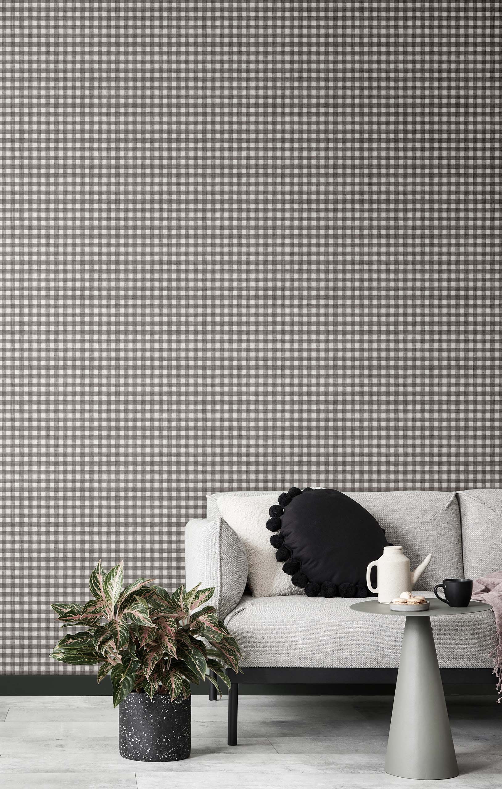 Wallpaper, grey-black, fabric imitation, 38419, Top Stripes, Parato by Cristiana Masi