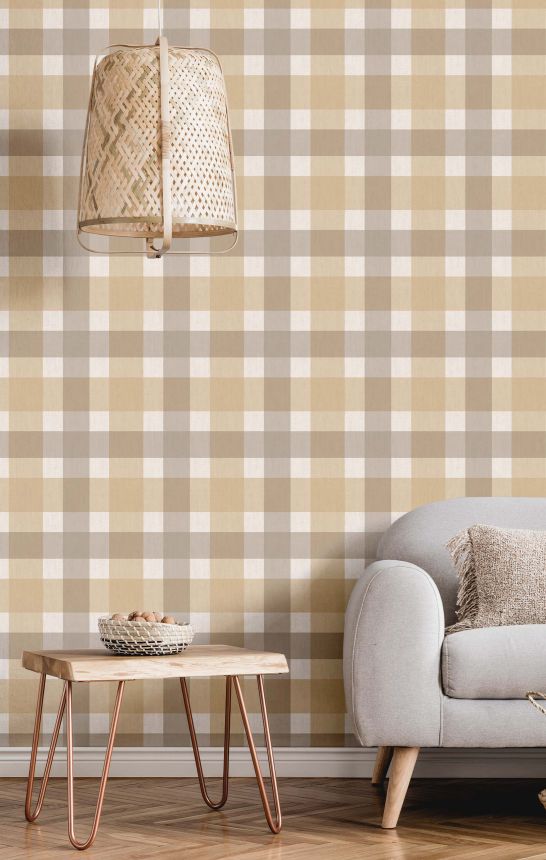 Wallpaper, grey-beige, fabric imitation, 38422, Top Stripes, Parato by Cristiana Masi