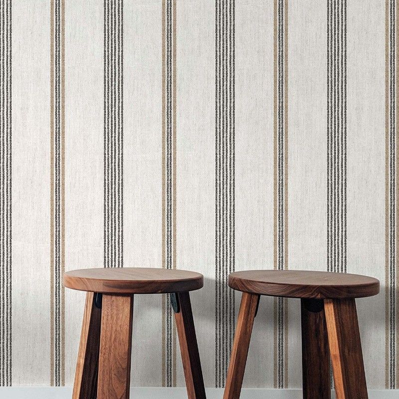 Wallpaper, grey-black, fabric imitation, stripes, 38429, Top Stripes, Parato by Cristiana Masi