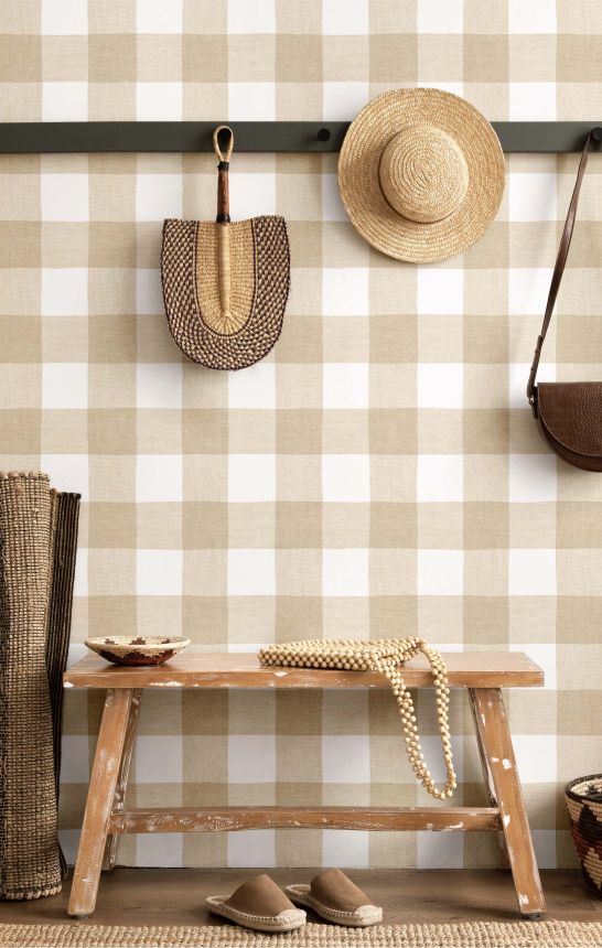 Wallpaper, beige, fabric imitation, 38432, Top Stripes, Parato by Cristiana Masi