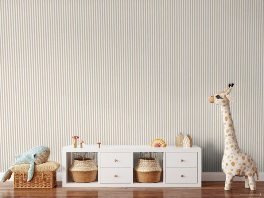 Wallpaper, beige, fabric imitation, stripes, 38436, Top Stripes, Parato by Cristiana Masi