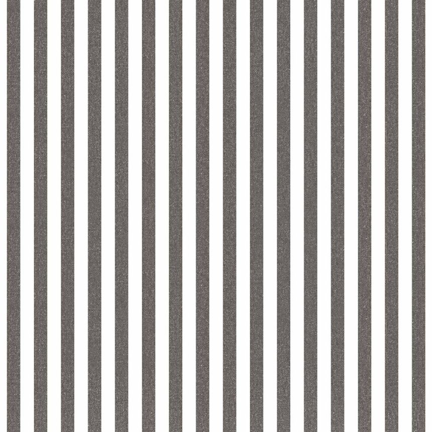 Wallpaper, black and white, fabric imitation, stripes, 38439, Top Stripes, Parato by Cristiana Masi