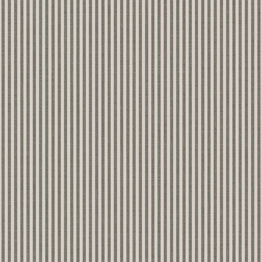 Wallpaper, grey-black, fabric imitation, stripes, 38489, Top Stripes, Parato by Cristiana Masi