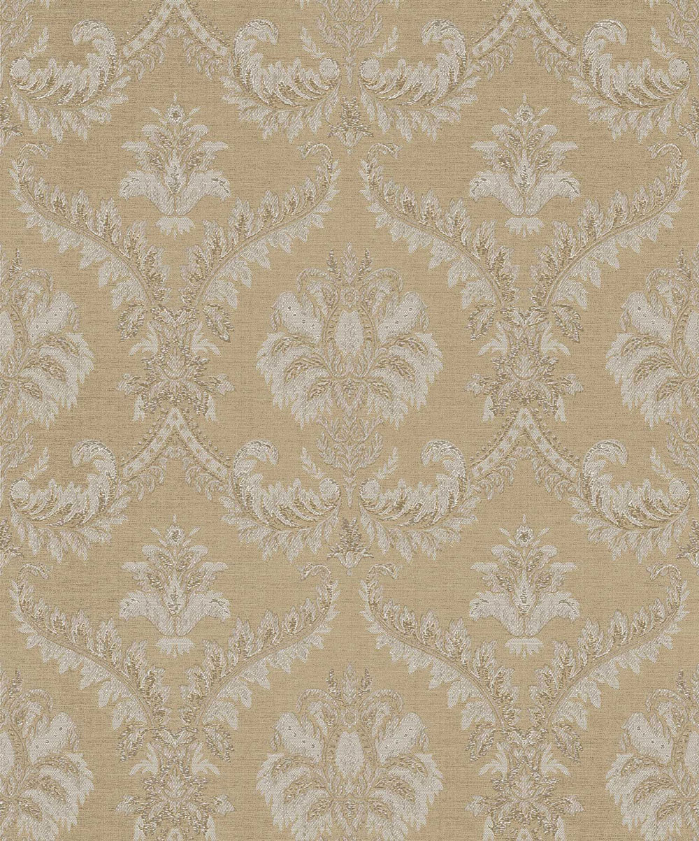 Non-woven wallpaper, brown-beige, baroque pattern, 23603, The Best Classic & Elegant, Cristiana Masi by Parato