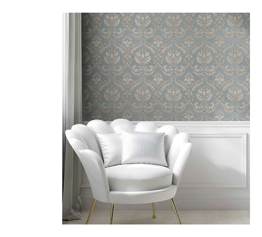 Non-woven wallpaper, beige-burgundy, baroque pattern, 23608, The Best Classic & Elegant, Cristiana Masi by Parato