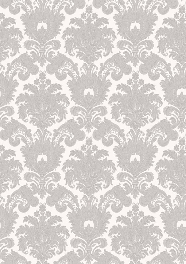 Non-woven wallpaper, grey-silver, baroque pattern, 23611, The Best Classic & Elegant, Cristiana Masi by Parato