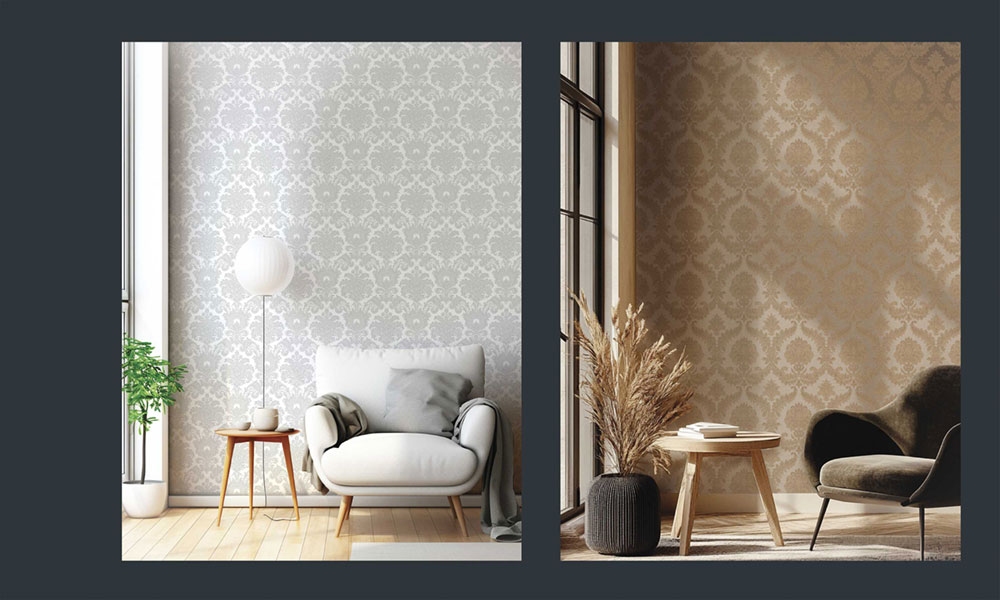 Non-woven wallpaper, grey-silver, baroque pattern, 23611, The Best Classic & Elegant, Cristiana Masi by Parato