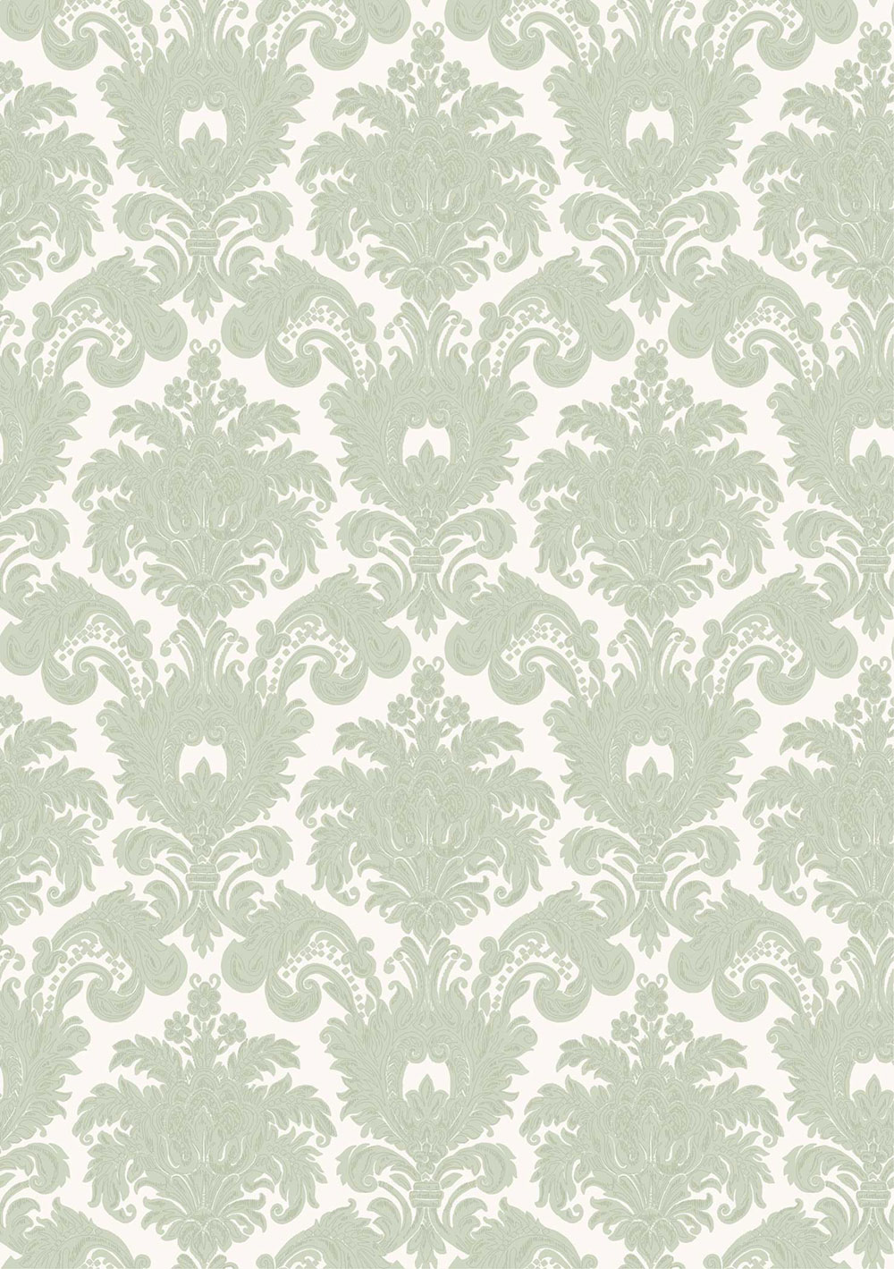 Non-woven wallpaper, green, baroque pattern, 23615, The Best Classic & Elegant, Cristiana Masi by Parato