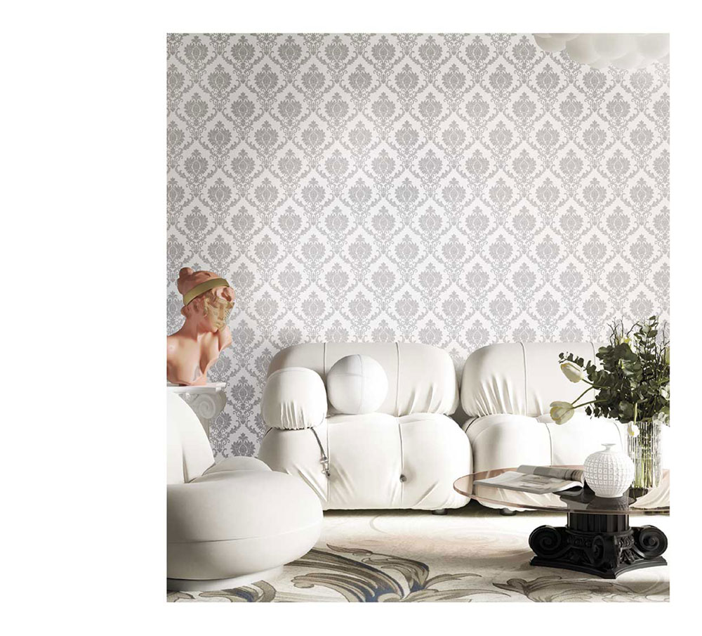 Non-woven wallpaper, cream, baroque pattern, 23640, The Best Classic & Elegant, Cristiana Masi by Parato