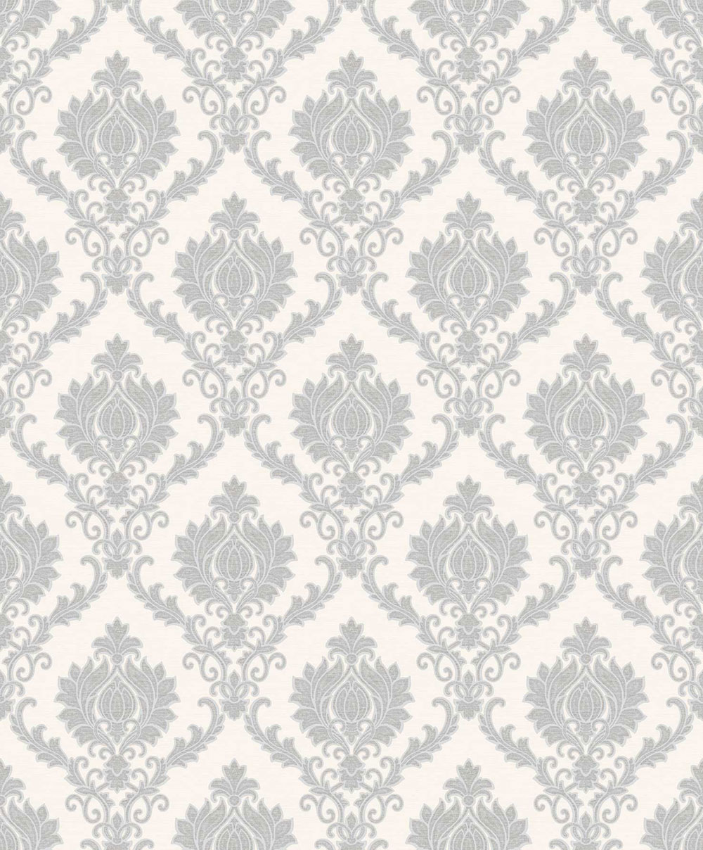 Non-woven wallpaper, grey-silver, baroque pattern, 23641, The Best Classic & Elegant, Cristiana Masi by Parato