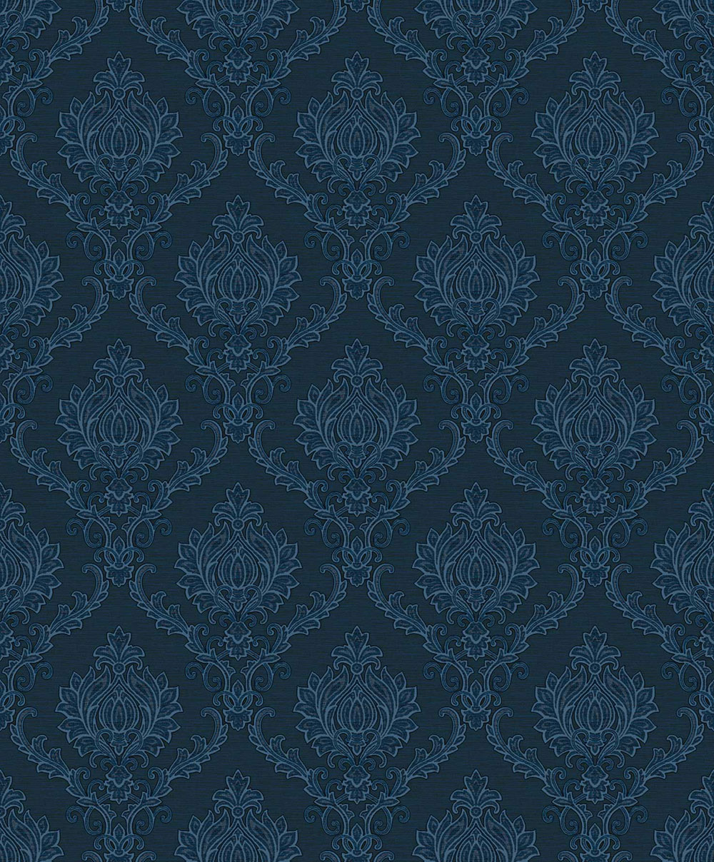 Non-woven wallpaper, blue, baroque pattern, 23649, The Best Classic & Elegant, Cristiana Masi by Parato