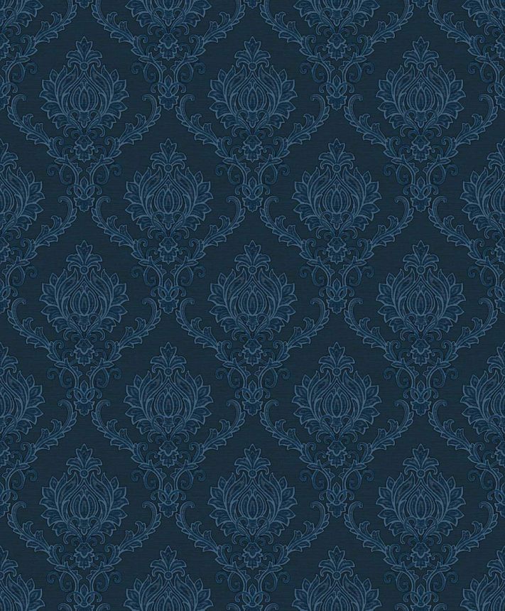 Non-woven wallpaper, blue, baroque pattern, 23649, The Best Classic & Elegant, Cristiana Masi by Parato