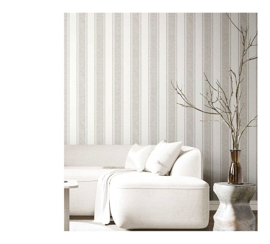 Non-woven wallpaper, grey-silver, stripes, 23671, The Best Classic & Elegant, Cristiana Masi by Parato