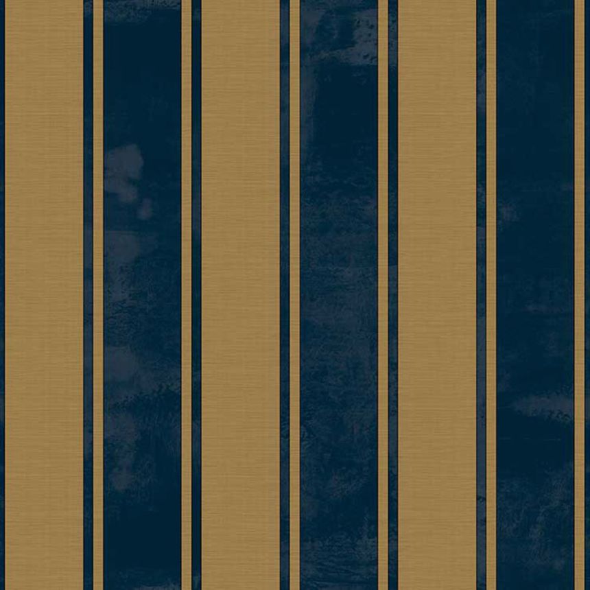 Non-woven wallpaper, blue-gold, stripes, 23679, The Best Classic & Elegant, Cristiana Masi by Parato