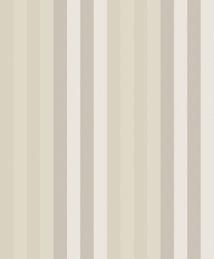 Non-woven wallpaper, cream-beige, geometric, stripes, ROM505, Romance, Masureel