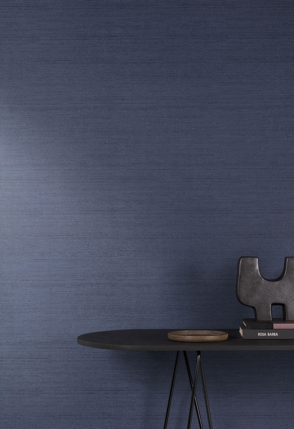 Wallpaper, blue, fabric effect, ZON001, Amazone, The Colour Book II, Masureel