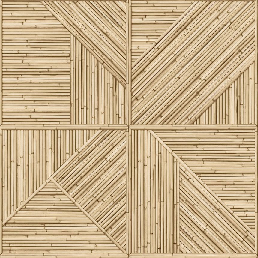 Non-woven wallpaper Chipped bamboo JF2401, Botanica, Geometry, Vavex
