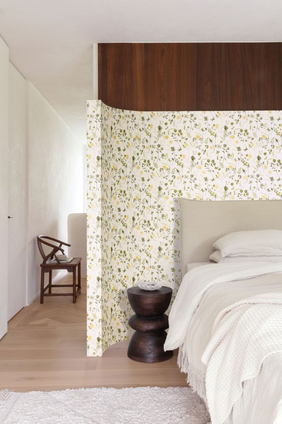 Wallpaper, green, flowers, ZON103, Amazone, Masureel