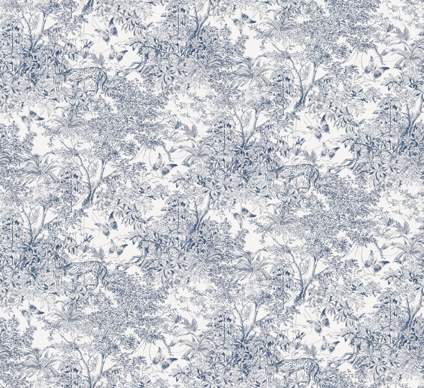 Wallpaper, white-blue, leopard, nature, ZON201, Amazone, Masureel