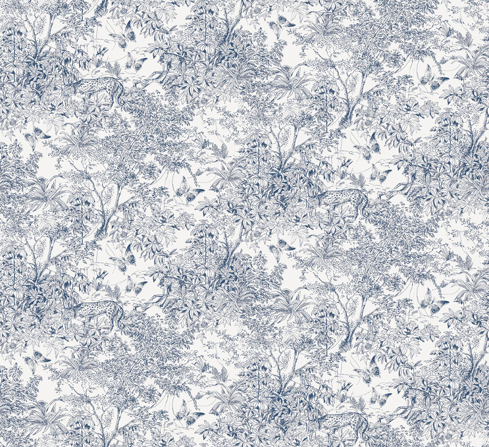 Wallpaper, white-blue, leopard, nature, ZON201, Amazone, Masureel