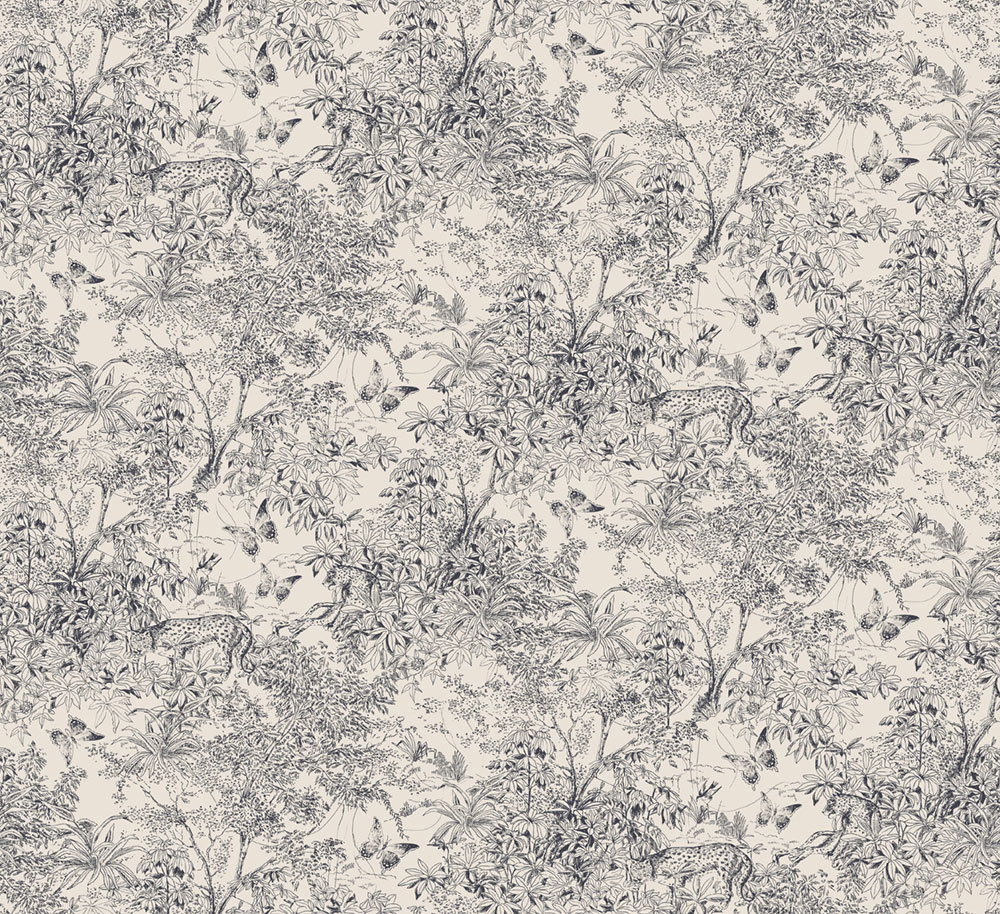 Wallpaper, beige-black, leopard, nature, ZON202, Amazone, Masureel