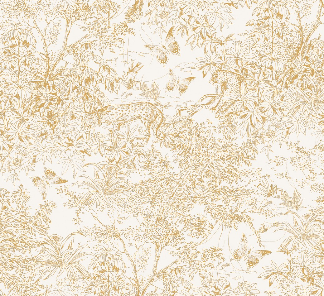 Wallpaper, cream-gold, leopard, nature, ZON203, Amazone, Masureel