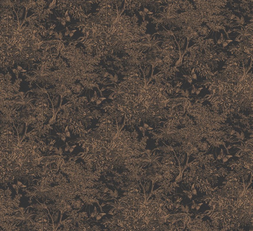 Wallpaper, black-bronze, leopard, nature, ZON204, Amazone, Masureel