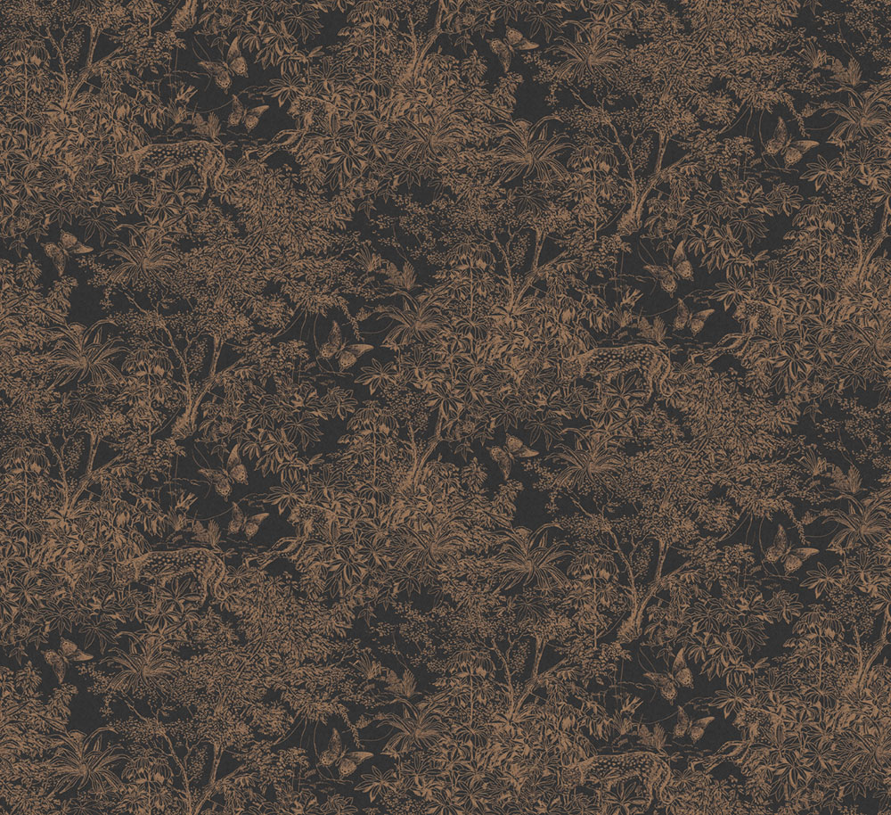 Wallpaper, black-bronze, leopard, nature, ZON204, Amazone, Masureel