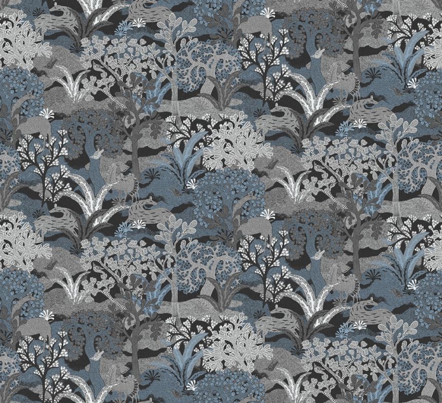 Wallpaper, grey-blue, nature, ZON501, Amazone, Masureel