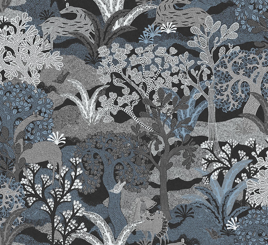 Wallpaper, grey-blue, nature, ZON501, Amazone, Masureel