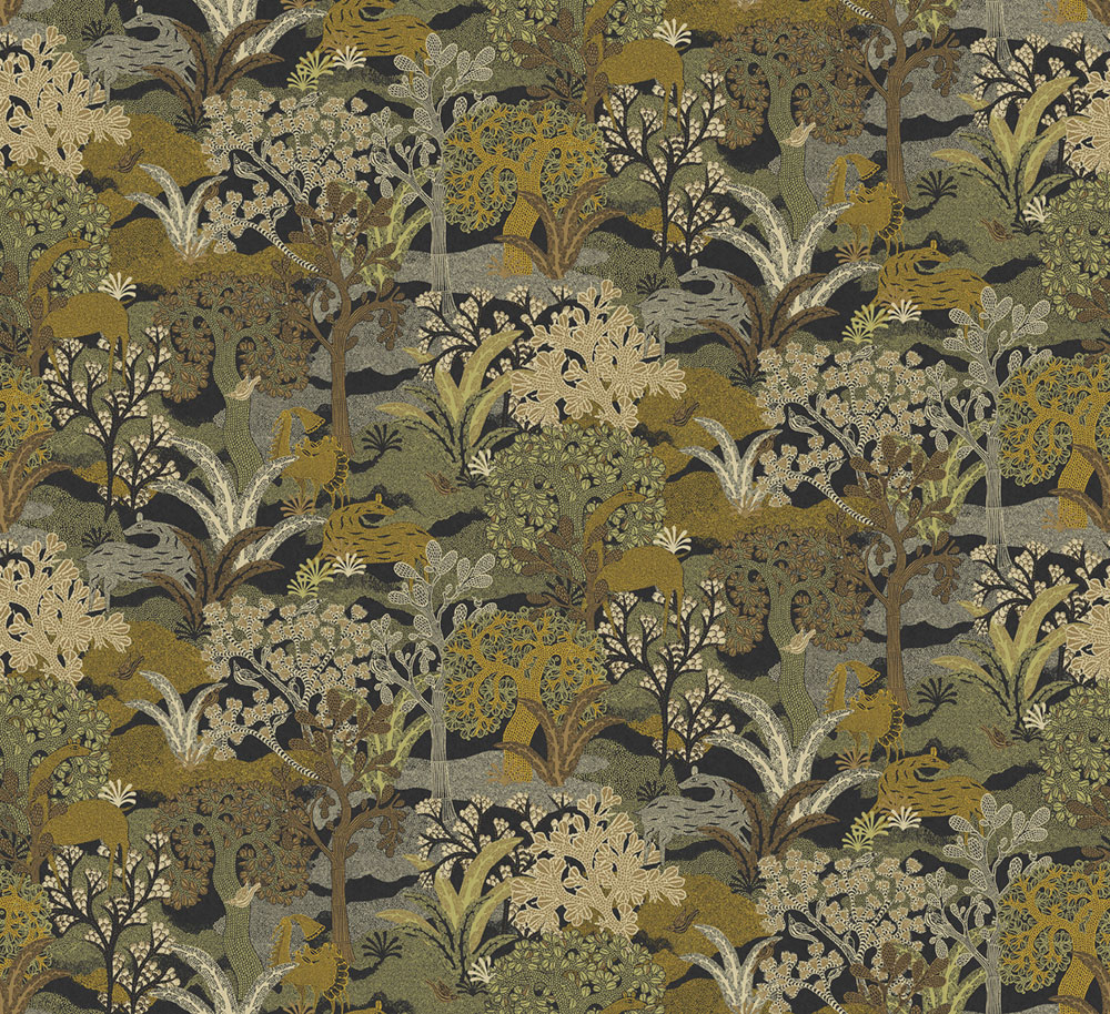 Wallpaper, brown-green, nature, ZON505, Amazone, Masureel