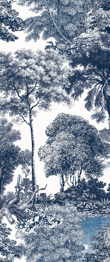 Mural wallpaper, blue, forest, trees, DGSAL1022-300, Amazone, Masureel