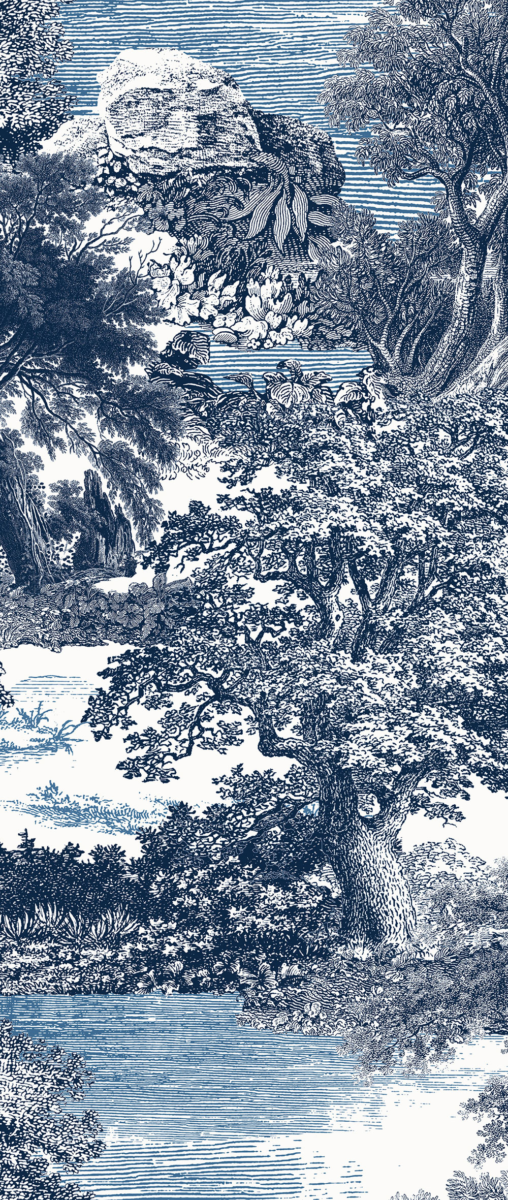 Mural wallpaper, blue, forest, trees, DGSAL1023-260, Amazone, Masureel