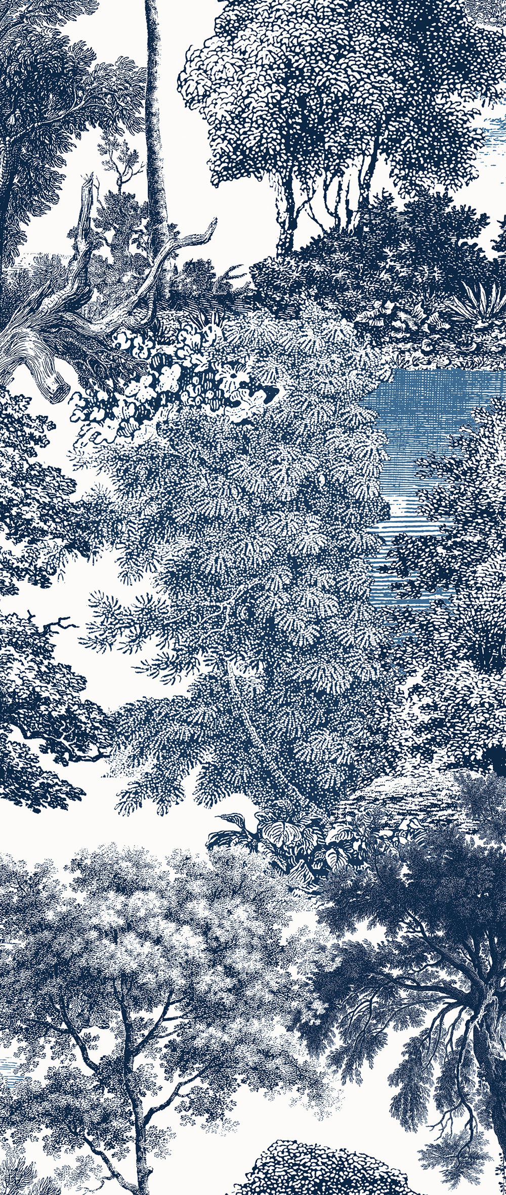 Mural wallpaper, blue, forest, trees, DGSAL1024-300, Amazone, Masureel