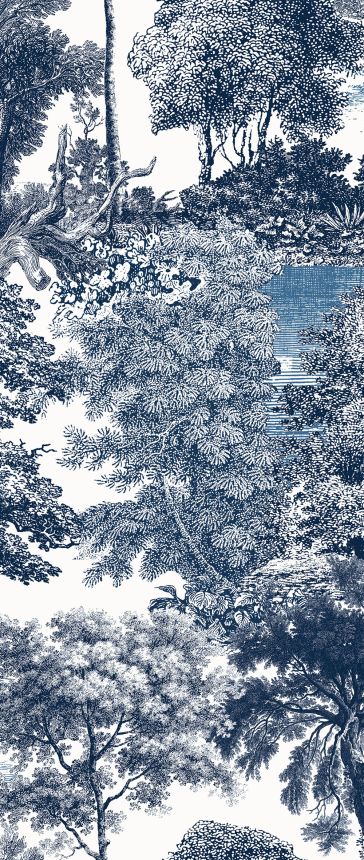 Mural wallpaper, blue, forest, trees, DGSAL1024-300, Amazone, Masureel