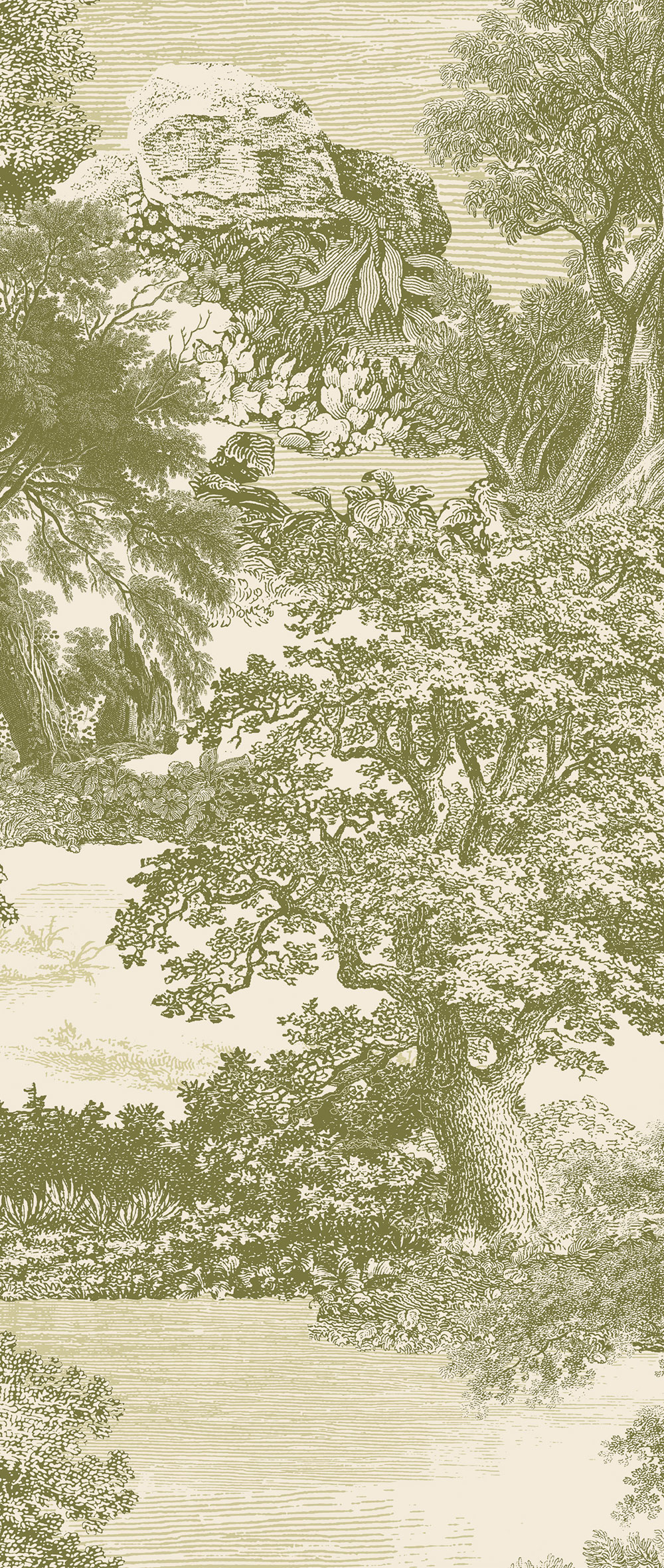 Mural wallpaper, green, forest, trees, DGSAL1033-260, Amazone, Masureel