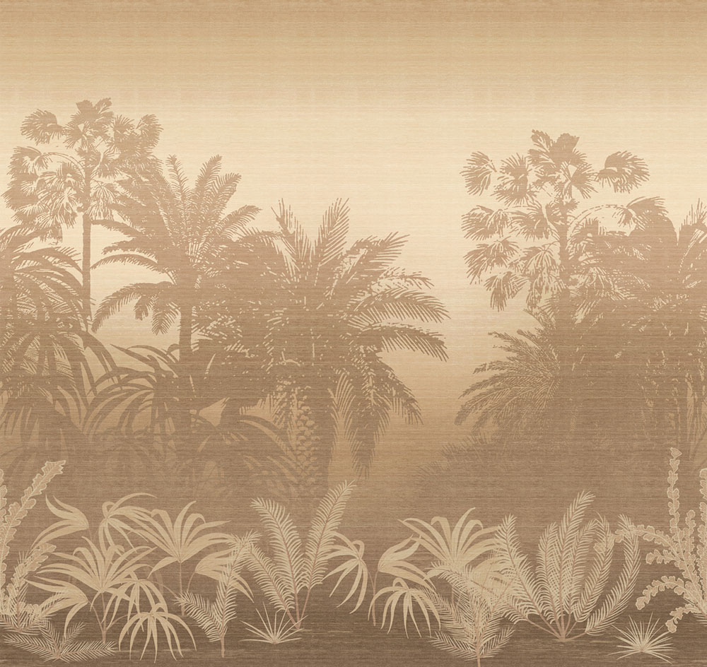 Mural wallpaper, brown-beige, palms, DGZON1041-300, Amazone, Masureel