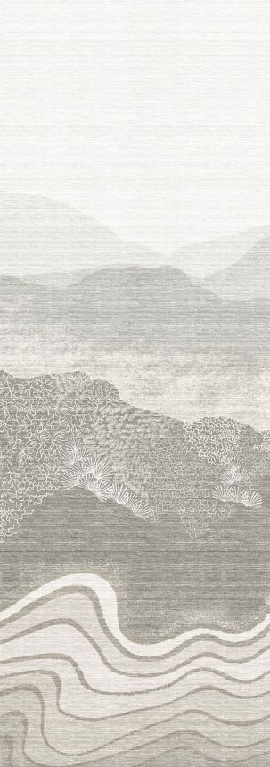 Mural wallpaper, grey, mountain landscape, DGZON2013-260, Amazone, Masureel
