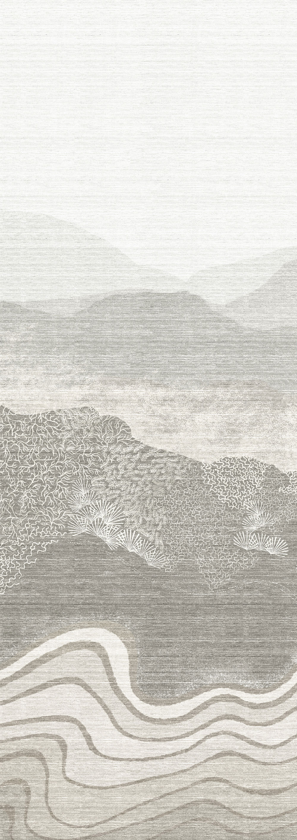 Mural wallpaper, grey, mountain landscape, DGZON2013-300, Amazone, Masureel