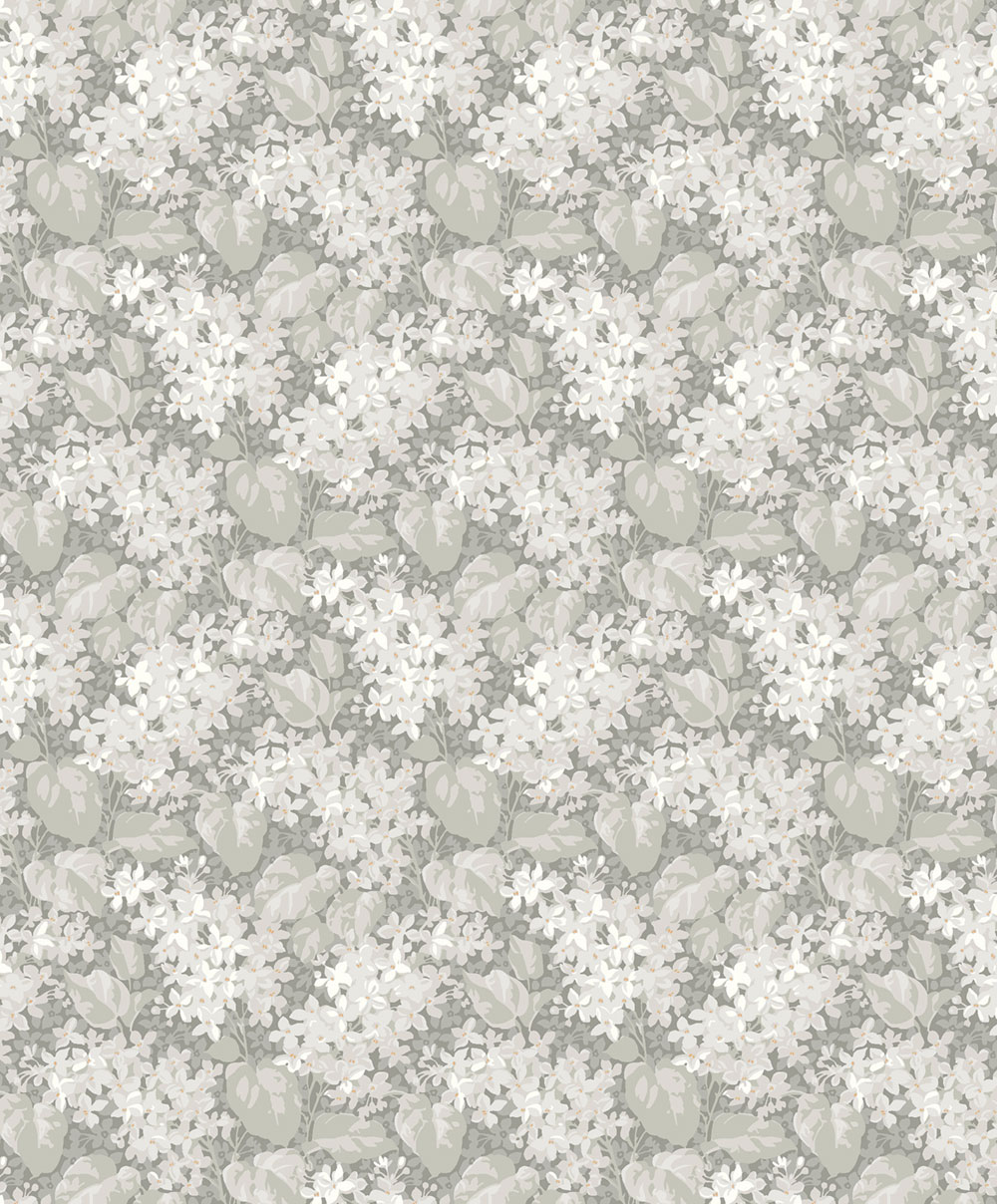 Wallpaper, grey, flowers, leaves, 4163, Alla Tiders Hus, Borastapeter
